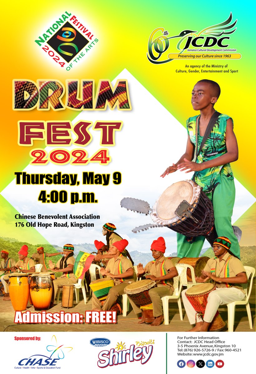 Do you need something to liven you up this Thursday afternoon? Then go along to the CBA and enjoy the drummers! There will also be a live stream from 4 pm here: vimeo.com/event/4239852 @JCDCJamaica @kgncreative 🥁🥁🥁🪘🪘🪘