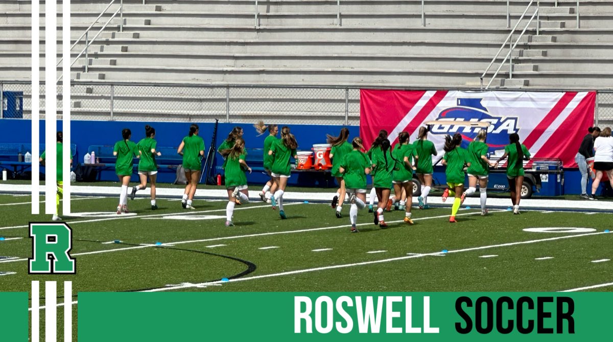 @roswellsoccerg warming up before their State Championship match versus Marist