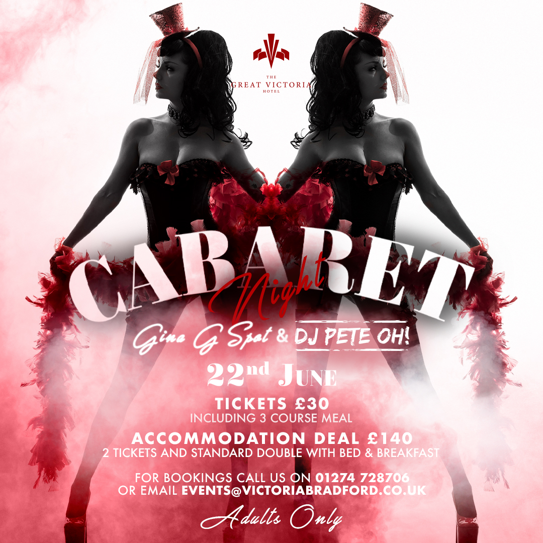 This one's for the books! Limited tickets left!
Find our more by visiting victoriabradford.co.uk/offers/cabaret… ✨
