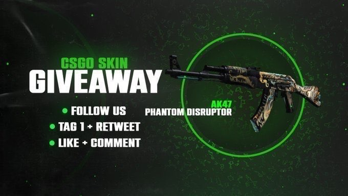 🌳CSGO GIVEAWAY ($13)🌳

 🎁 AK-47 | PHANTOM DISRUPTOR 🎁

➡️All you have to do is:     

🟢Retweet + Tag 1 friend 
🟢Like and comment on the video (show proof)       
youtu.be/KSlXthPDQzA

⏰Rolling next week

#CSGOGiveaway #Giveaway #csgoskinsgiveaway #CSGO #csgoskins #CS2
