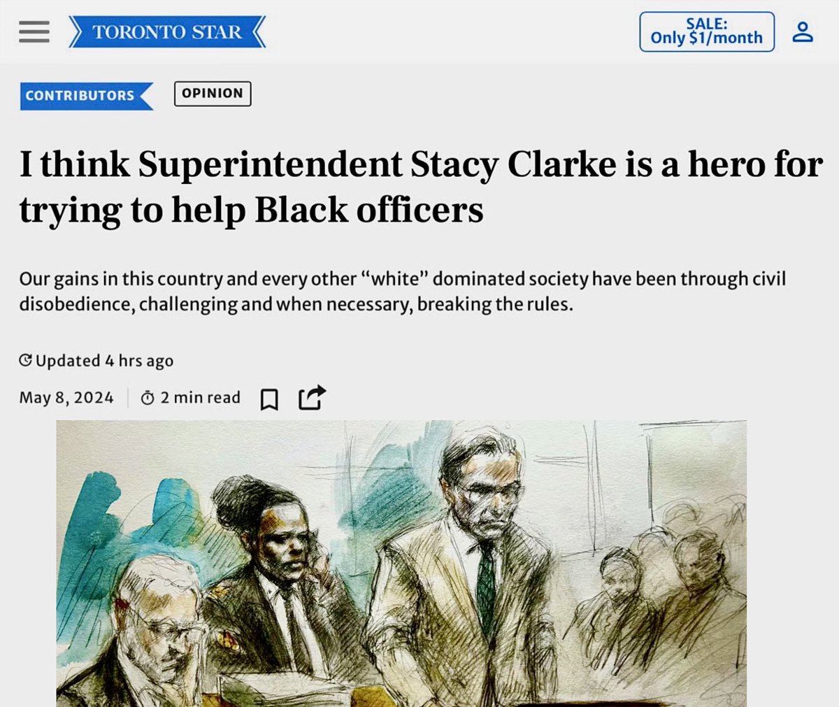 Toronto Police Head Stacy Clarke rigged the promotions system to benefit black cops by texting them the questions in advance.

According to the media, she's a hero.