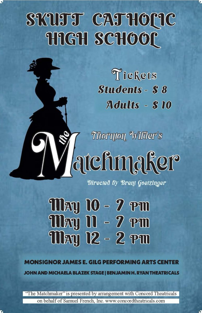 🚨🚨🚨ᴏᴘᴇɴɪɴɢ ɴɪɢʜᴛ🚨🚨🚨 Thornton Wilder's 𝕋𝕙𝕖 𝕄𝕒𝕥𝕔𝕙𝕞𝕒𝕜𝕖𝕣 🎟️: givebutter.com/thematchmaker24 ⓄⓇ buy at the door ($10A; $8S) *** 𝘠𝘰𝘶 𝘤𝘢𝘯 𝘣𝘶𝘺 𝘵𝘩𝘦 𝘸𝘩𝘰𝘭𝘦 𝘴𝘦𝘢𝘵 𝘣𝘶𝘵 𝘺𝘰𝘶'𝘭𝘭 𝘰𝘯𝘭𝘺 𝘯𝘦𝘦𝘥 𝘵𝘩𝘦 𝘦𝘥𝘨𝘦!