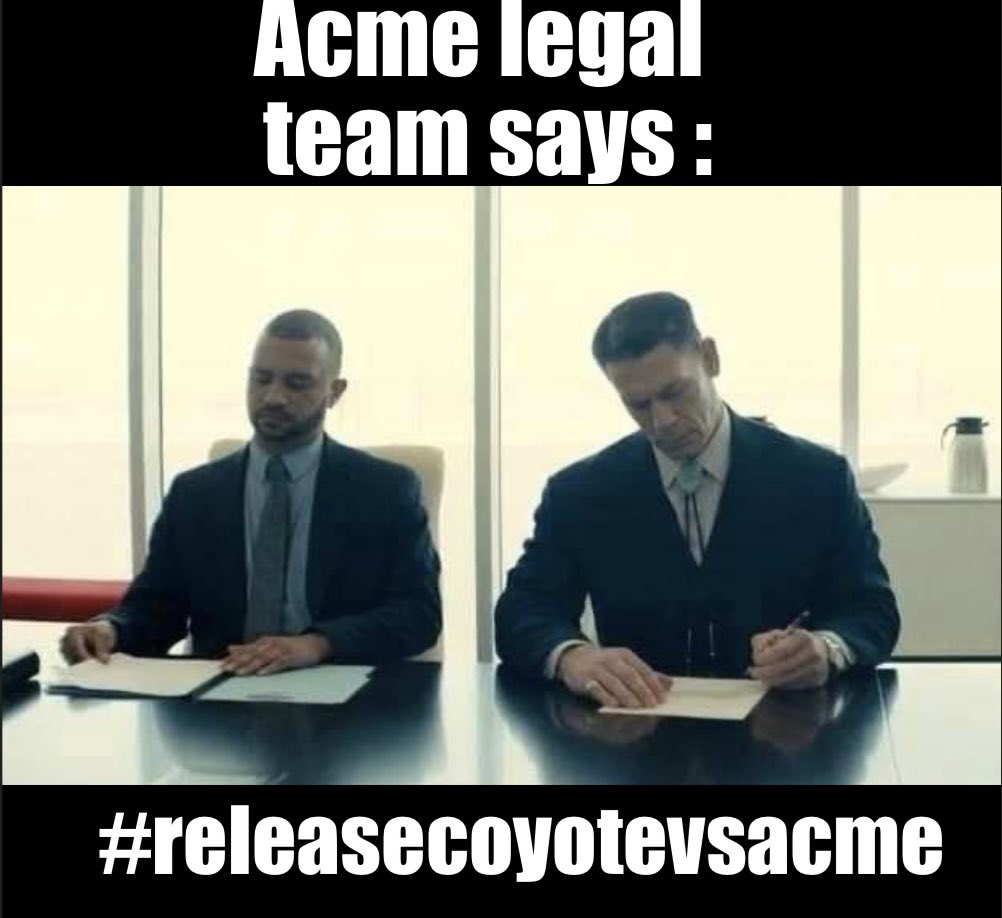 StevenRayByrd's tweet image. Who is more stunning ? Myself(background actor) or @JohnCena   Just having some fun and keeping #ReleaseCoyoteVsAcme trending 😂(please don’t hold my oddly shaped head against me ) 😂😂
Hope to hear some more news soon