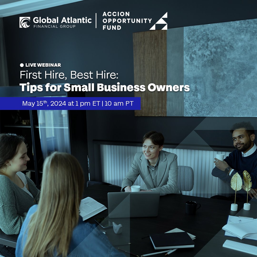 Discover the key to successful team expansion and ensure your first hire aligns perfectly with your business goals. Don’t miss our 5/15 webinar 'First Hire, Best Hire: Tips for Small Business Owners.' Secure your spot today! #HiringSuccess @GlobalAtlantic

bit.ly/3ydCqK0