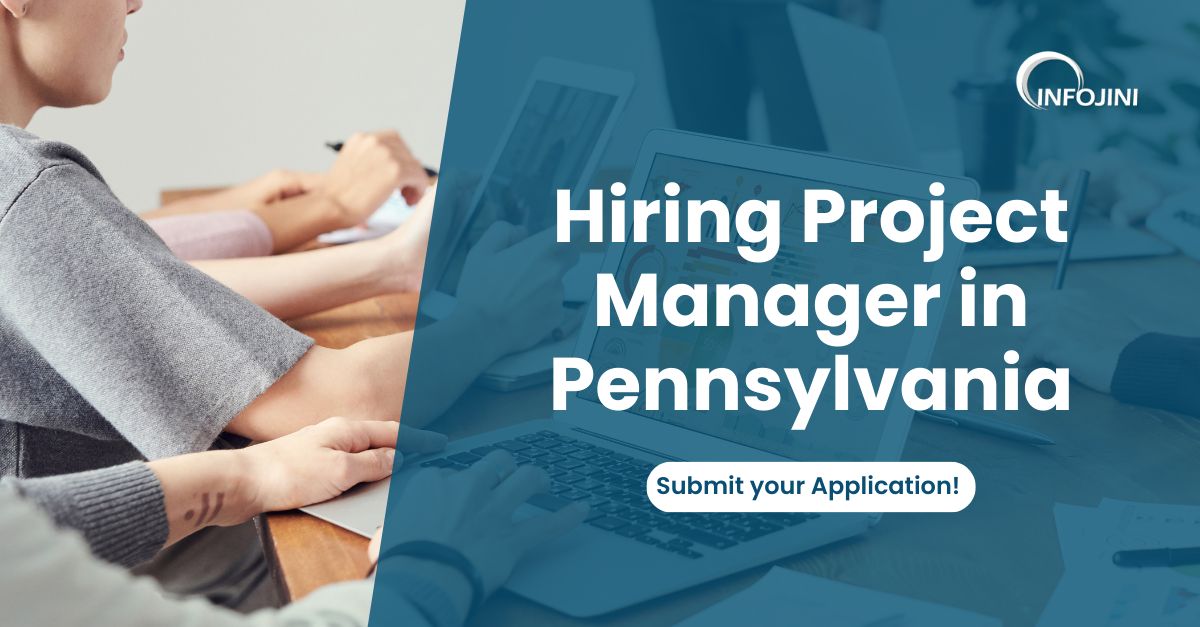 infojini_inc's tweet photo. Hiring #ProjecManager in Pennsylvania!
Job Title: Project Manager
Experience: 3 - 10 Years
Location: Philadelphia, #Pennsylvania
Apply Now: https://t.co/xVRry2IOjN
Register and check our latest jobs: https://t.co/thIrng8tBa
#JobOpportunity #Job #Philadelphia #JoinUs #Infojini https://t.co/eVFZ3jLBDN