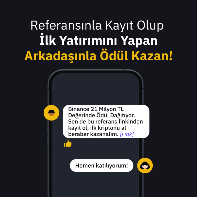 Binance_Turkish's tweet photo. Mevcut Kullanıcılar İçin Ödül Kazanma Rehberi 📢

#Binance'in 21.000.000 TRY değerinde ödül havuzundan kazanmak için ne yapmalısınız?🫡

Öğrenmek için. 👇🏻