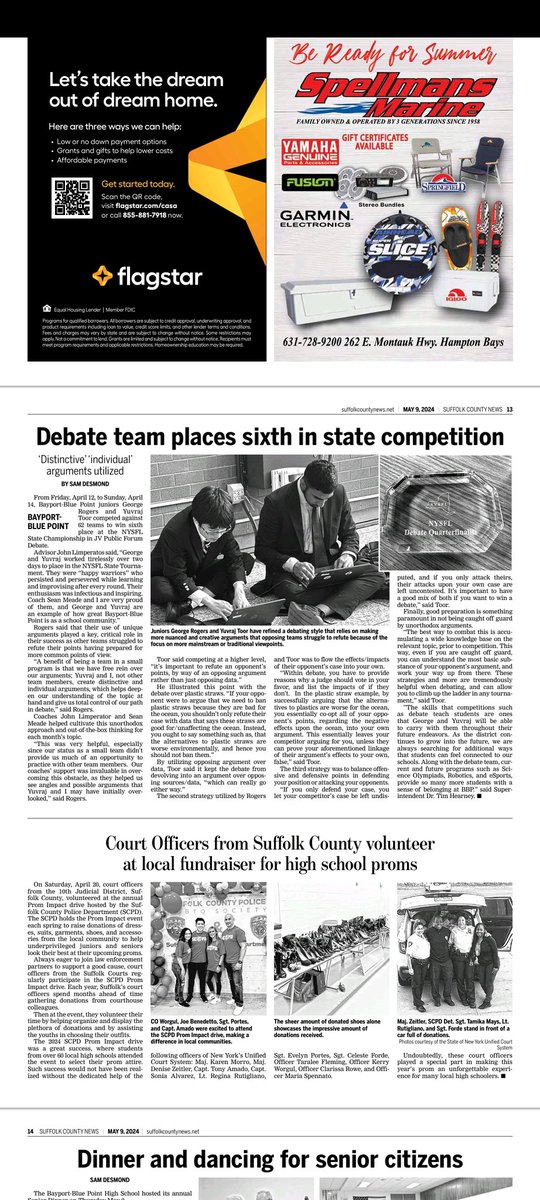 HistoryOperator's tweet photo. Another great article from Sam Desmond at the Suffolk County News on the @BBPSchools Debate Team. Congratulations George and Yuvraj! https://t.co/EJb1WEZGqc