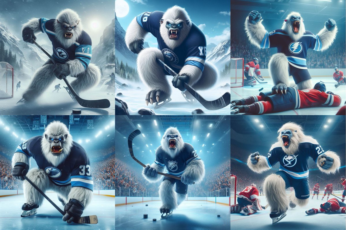 HockeyHerd's tweet photo. If the name is Utah Yeti, the marketing department is going to have a field day.  Let's have some fun!  Show me/create your favorite image of a Yeti!  We'll start this thread with Yeti, and then maybe tomorrow do Mammoth and so forth. #UtahYeti #NHLinUTAH #NHLUtah https://t.co/BNmU9GXoc8