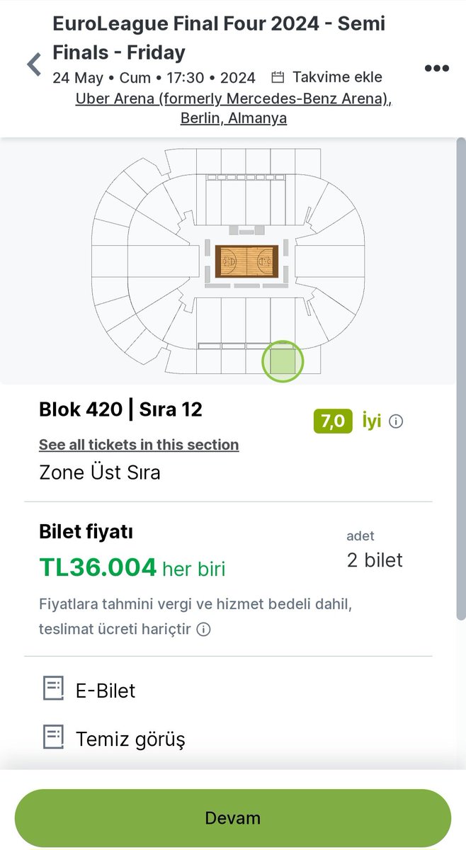 Final Four biletleri fena 😱