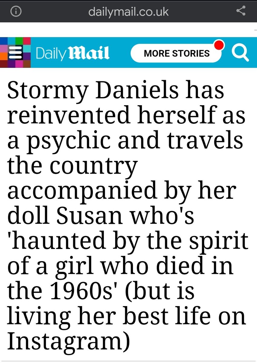 Did anyone see episodes of VH-1's Surreal Life last year? I saw a few episodes, and it clearly showed Stormy Daniels is a mental case. dailymail.co.uk/news/article-1…