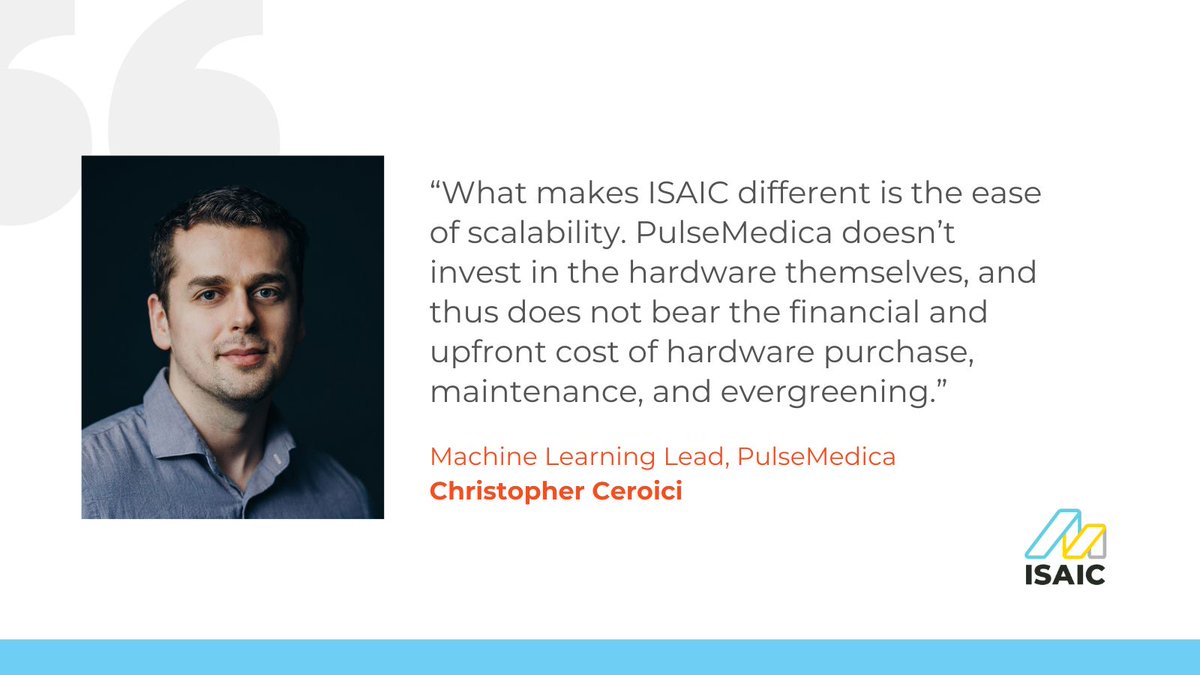 "What makes ISAIC different is the ease of scalability." Christopher Ceroici from PulseMedica shared his experience with <a href="/poweredbyisaic/">ISAIC</a>. 

Get your #cloud resources with #isaic and book your discovery call today!

isaic.ca