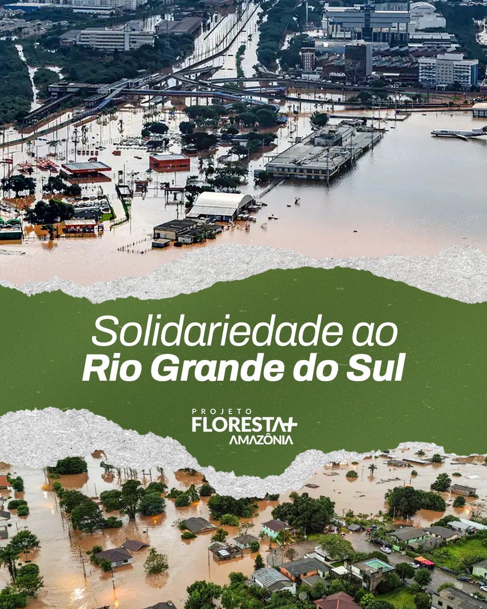 O  projeto @FlorestaMaisAm lamenta a tragédia no Rio Grande do Sul e se solidariza com o povo gaúcho.

A #criseclimática não é apenas uma ameaça distante. Ela é real devastadora e impacta nosso presente e futuro. 🧵

#AjaAgora #AçãoClimática #AmbiçãoClimática #COP30