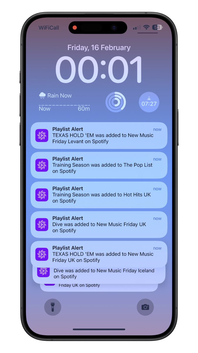 Did you know that if you know the Spotify or Apple Music URL of a song you can add it to the app *before* it’s released? 

That way you can watch all those New Music Friday notifications roll in as soon as the clock strikes midnight!