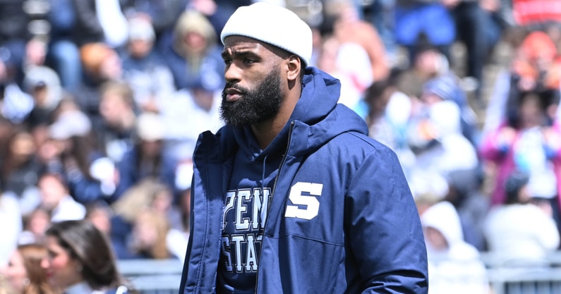 Penn State's assembly line at defensive end has been strong the last few years. There's another 'freak' emerging in Deion Barnes' room, writes @SeanFitzOn3. Link: on3.com/teams/penn-sta…
