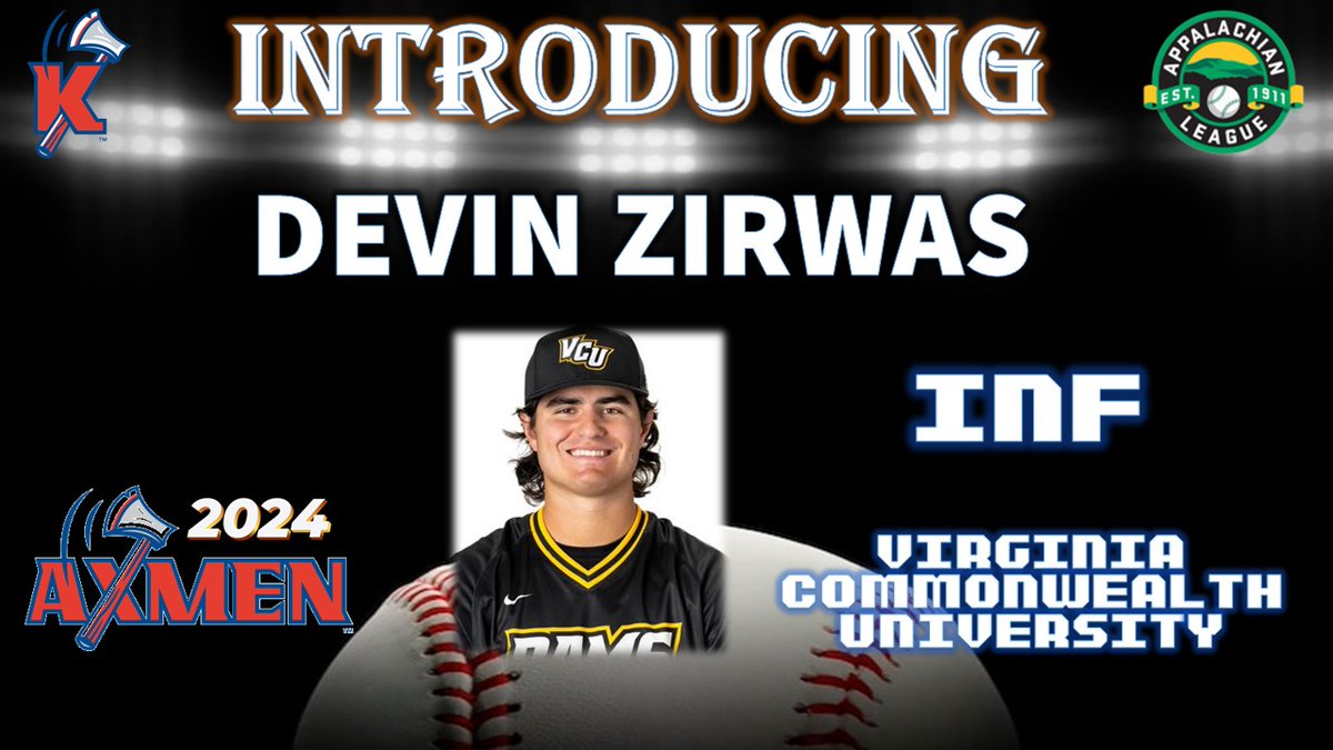 Make some noise for @dzirwas11 of @VCUBaseball!  He's a 2024 @KingsportAxmen player!

Welcome to the team!

#AxesUp 🪓⚾️