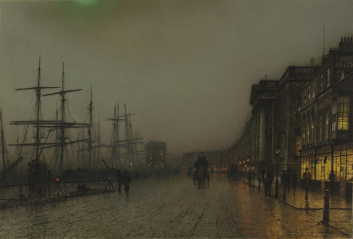 #HistoryofPainting John Atkinson Grimshaw (6 September 1836 – 13 October 1893) was an English Victorian-era artist best known for his nocturnal scenes of urban landscapes. #TheFreeExhibition 'Canny Glasgow', 1887 Collection Thyssen-Bornemisza Museum @MuseoThyssen…