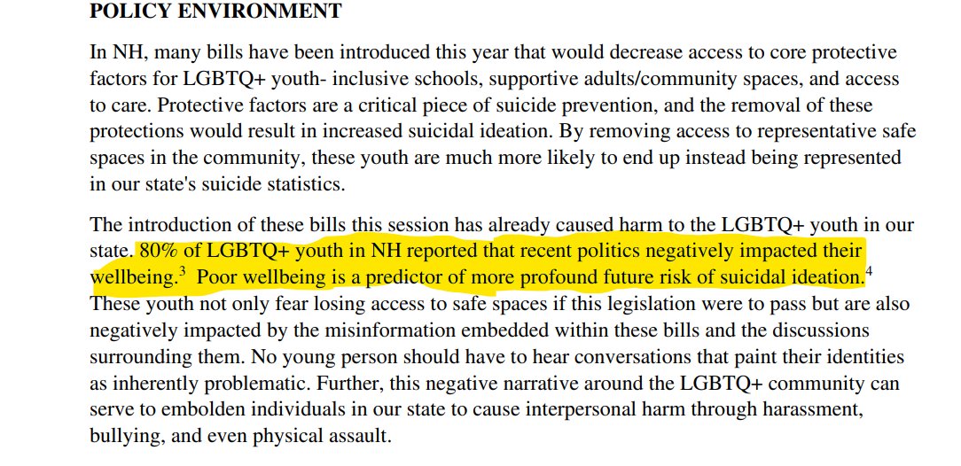 The NH Suicide Prevention Council is using the trans suicide myth to blackmail lawmakers. My taxes shouldn't be spent pushing child sterilization or allowing boys in girls' spaces. Teaching youth that laws cause suicide is irresponsible because it normalizes suicide. #NHPolitics