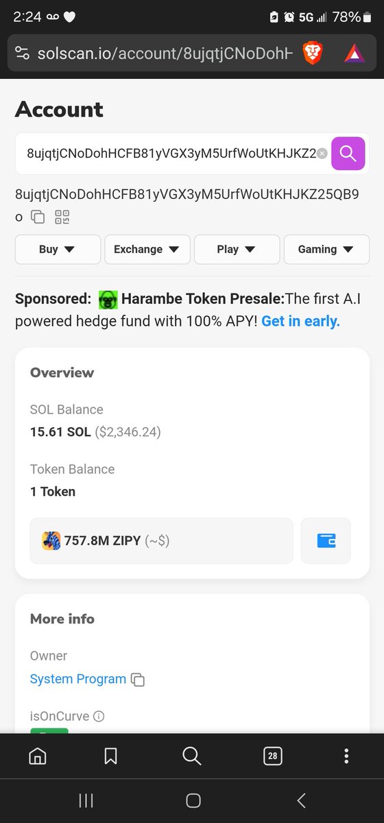 Hey friends! Did you know @ZipySol is 28.05% complete with Phase 2 presale 👀 
Don't sleep on this crazy zebra 🦓 
- First winner of @M_Shillimanjaro for the ATM Bot 
- Partnered with @Silkroad_SOL donating 10% of supply (100M) to the #LostCamelSociety to #FreeRoss
- Doxxed Dev