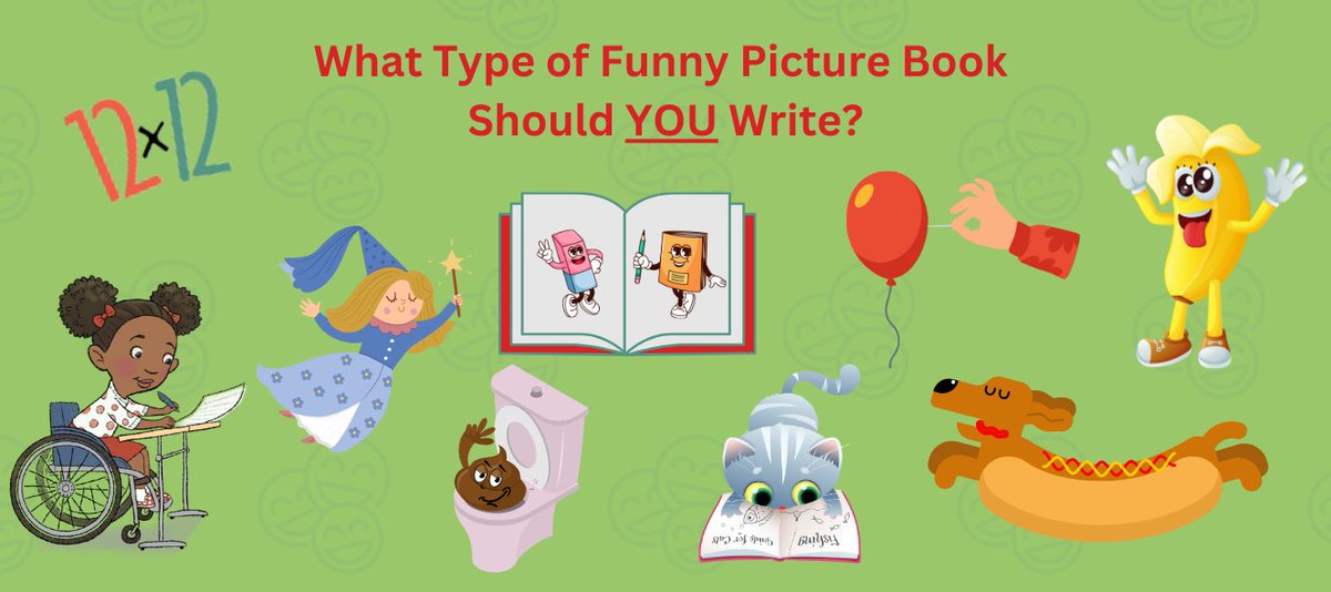 Hear ye, Hear ye! #12x12PB has a fun (and short) quiz that will tell you what type of funny #picturebook YOU should write. Results come with writing tips and mentor texts. Have fun! 12x12challenge.com/humor #kidlit #kidlitart #writingcommunity #amwriting