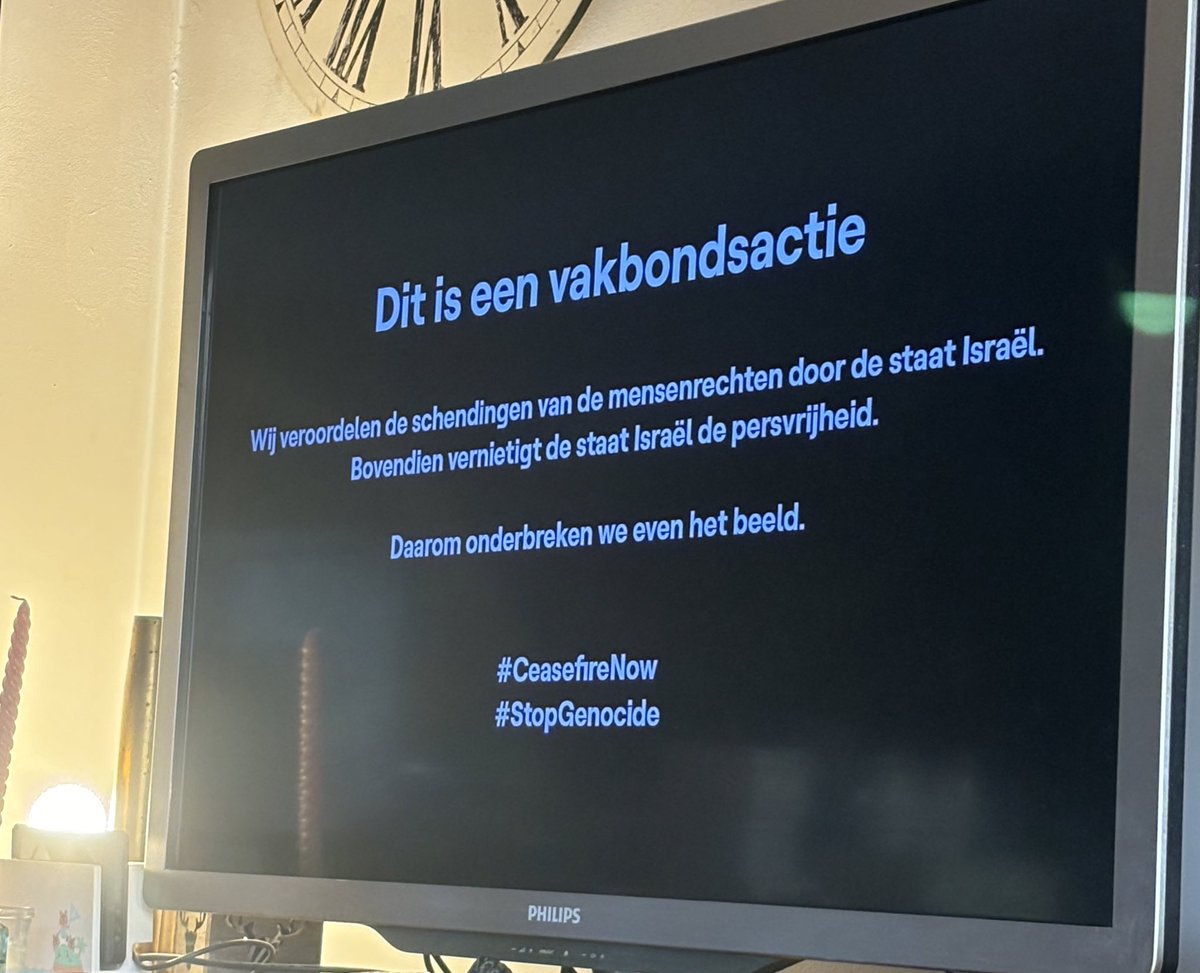 ‼️Bélgica 🇧🇪: sindicatos de tv boicotean la actuación de Israel 🇮🇱 en #eurovision2024.

"Condenamos la violación de los derechos humanos por parte del Estado de Israel, quien destruye la libertad de prensa. Por eso interrumpimos la emisión".

↘️
electomania.es