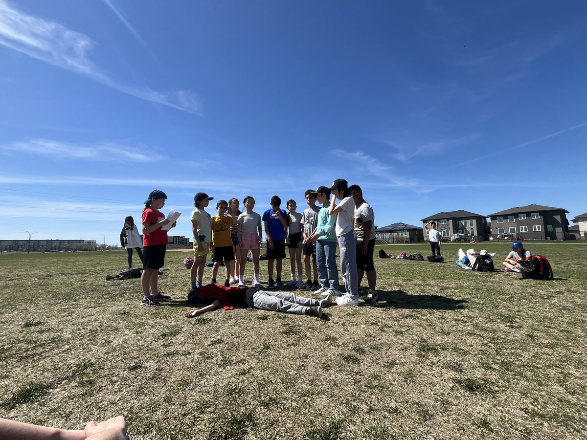 ☀️ Embracing this beautiful weather with outdoor rehearsals for our upcoming play! 🎭 Practicing on the stage's scale, perfecting our projection - what a fantastic afternoon! 🌳 #OutdoorLearning #SageCreekLRSD