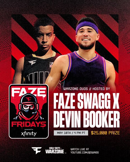 DOOZY X DBOOK

Running FaZe Fridays powered by @xfinity with my guy @DevinBook

$25K Warzone Duos 

Who wants in? 👇 #XfinityPartner