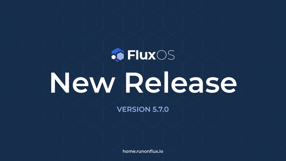 FluxOS v5.7.0 is out! This update includes performance boosts, UI tweaks, and bug fixes. Check out the release notes at buff.ly/3JWj6DO