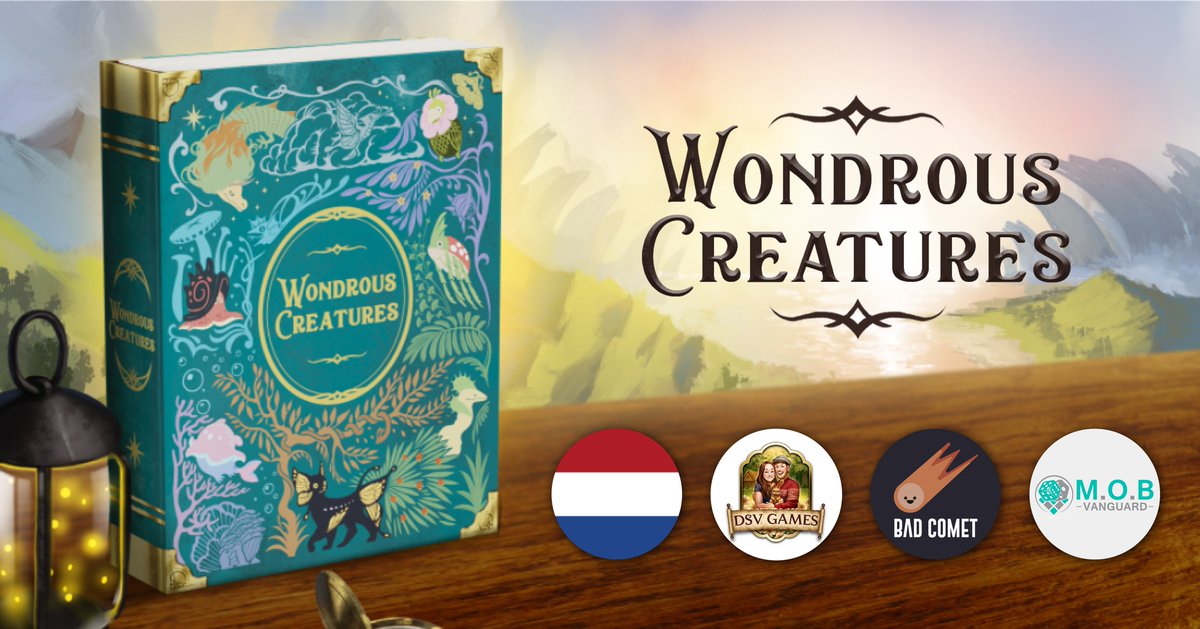 We are very proud to share that Wondrous Creatures by @BadCometGames is adding a Dutch edition to its incredible localization roster, thanks to young publisher DSV Games (De Spelletjes Vrienden)!

#mobvanguard #proudagent #togetherwesail #licensing #boardgames #boardgame