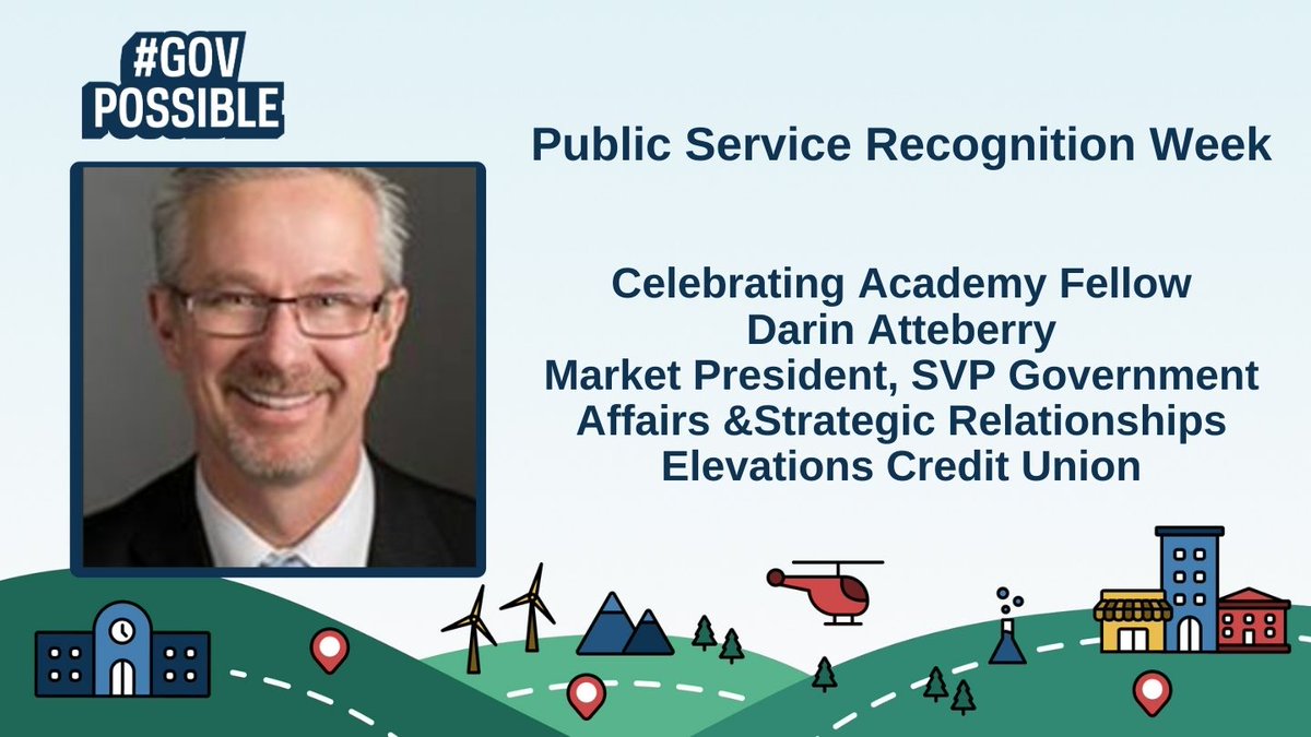 Join us in celebrating Fellow Darin Atteberry, Market President and SVP of Government Affairs & Strategic Relationships at Elevations Credit Union. Previously the City Manager of Fort Collins, CO, Darin is a leader in his community! napawash.org/fellow/1969