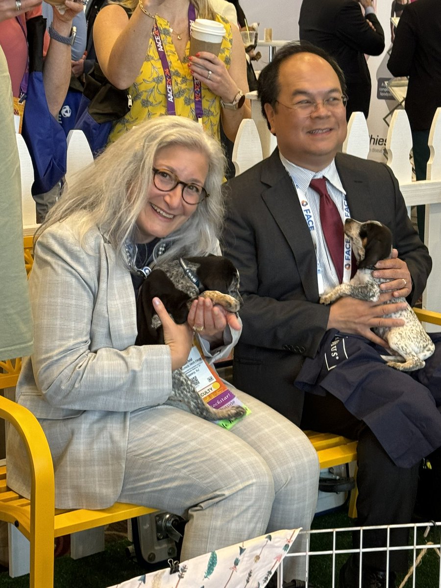 Puppies! at @TheAACE #AACE2024 with Board member Dr Cheryl Rosenfeld