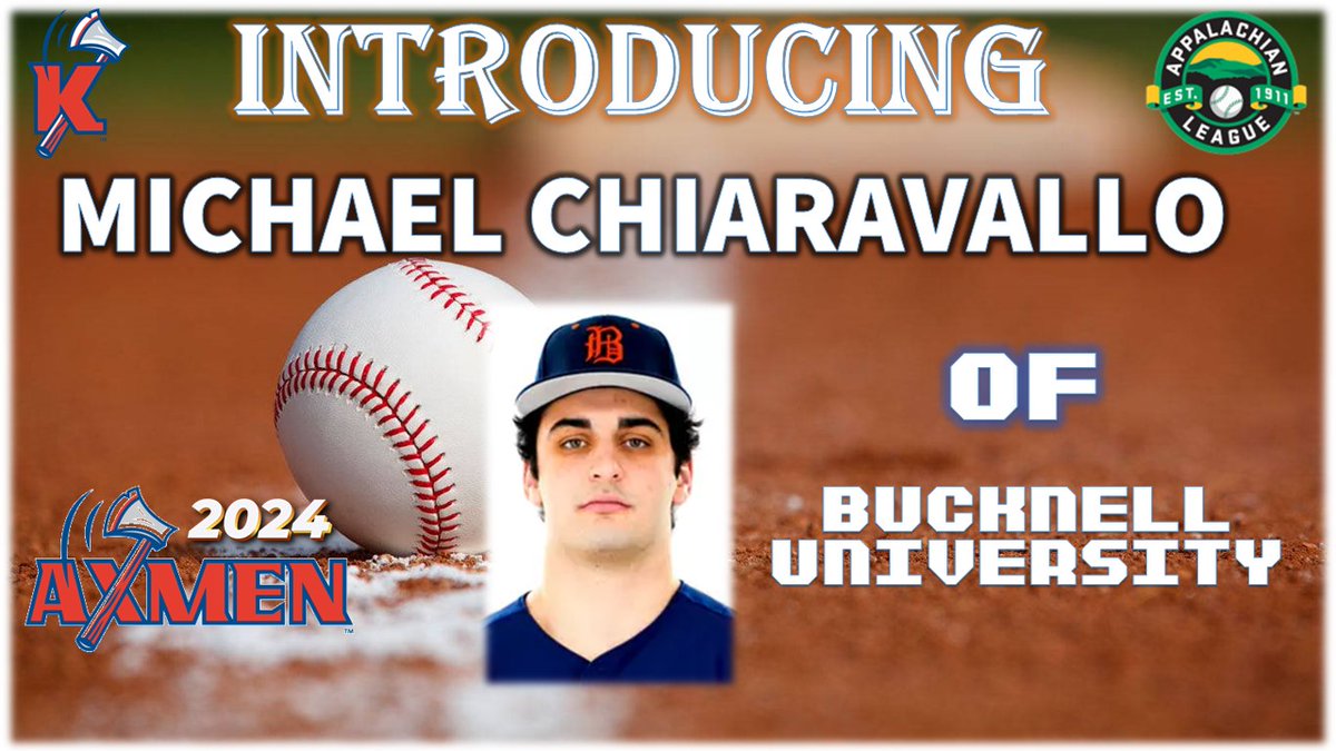 Leading our @KingsportAxmen outfield is @MichaelChiarav4 of @Bucknell_BB!

Welcome to the team!

#AxesUp 🪓⚾️