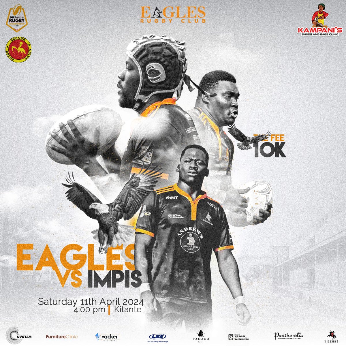 It All Goes Down to This: The Playoffs!!!! 🦅 Vs @ImpisRFC 🏟️: Kitante Primary School Grounds 🕓:4pm 🎟️:10,000 UGX #Jabbar | #UpTogether | #NileSpecialRugby Visit @kampaniSBC12