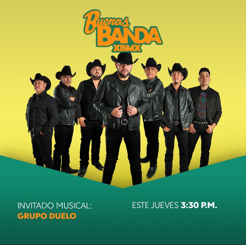 Este jueves en #BuenasBandaXBMX, #GrupoDuelo nos acompaña en el estudio para deleitarnos con su música, te esperamos a las 3:30 p. m. MEX, ¡solo por #Bandamax! 📺