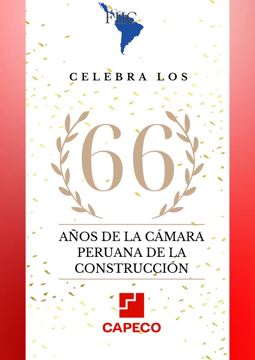 FIICLAT's tweet photo. La @FiicLa , envía a la Cámara Peruana de la Construcción una cordial Felicitación por cumplir sus 66 Años, “Deseamos que continúen trazando un futuro con una relevante representación nacional e internacional del gremio constructor del Perú 🇵🇪 ” https://t.co/IIaFEdLbtM