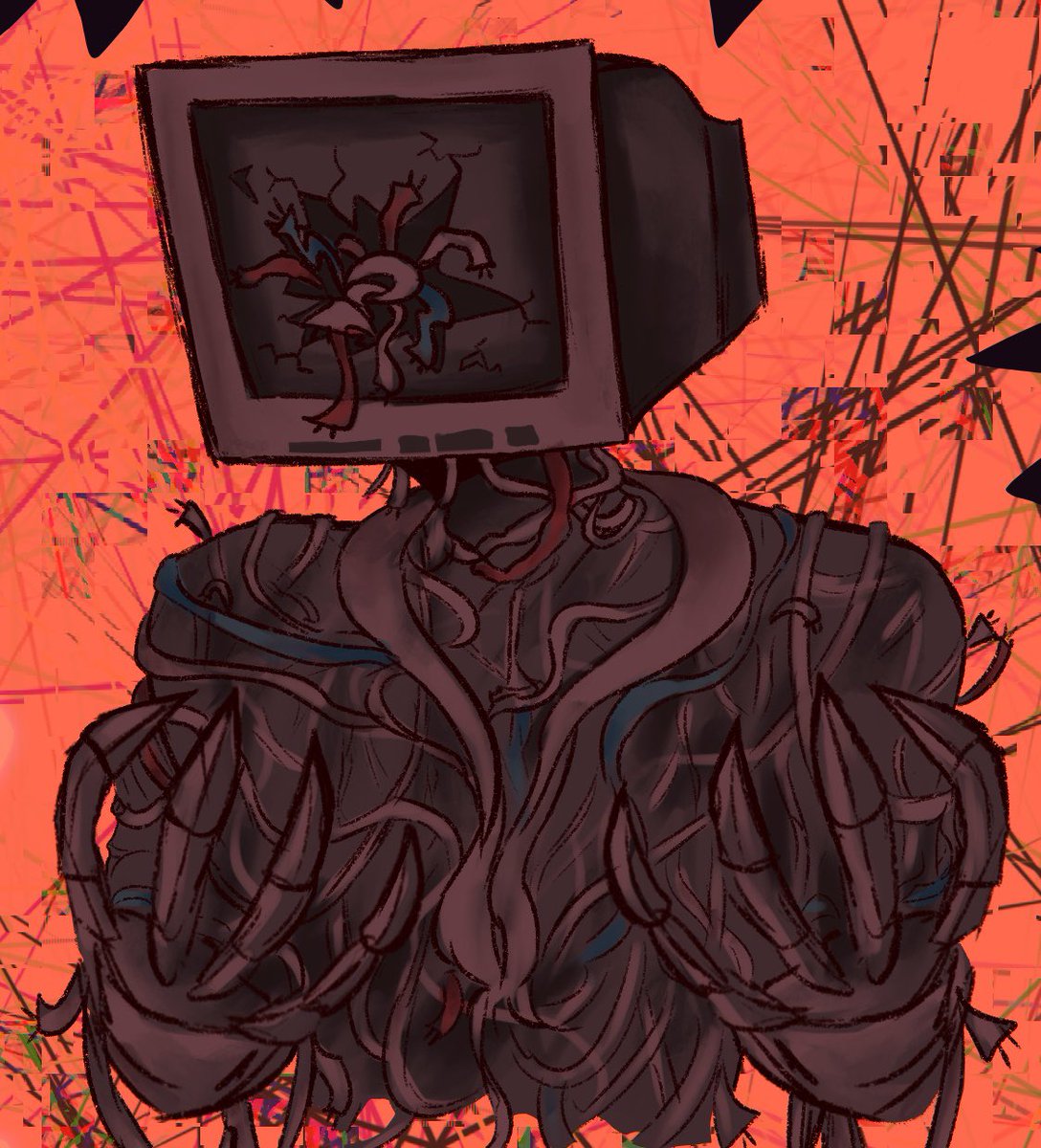 Preetty old tv head wire monster thing (??) drawing that i still like tho ^ ^ 

Rahh i miss genloss
#generationloss #ranboo #genlossfanart