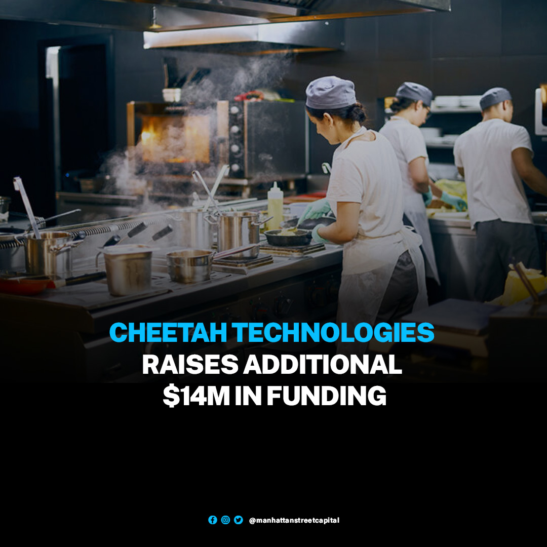Cheetah Technologies, a San Francisco, CA-based restaurant supply technology and food distribution innovator, raised an additional $14M in funding. 

#CheetahTechnologies #SanFranciscoTech #RestaurantSupply