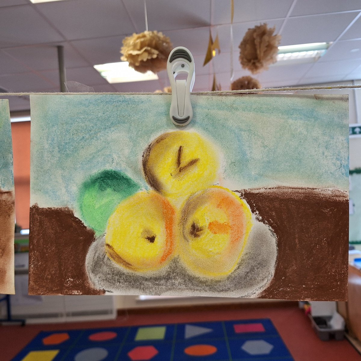 Love this artwork from our Reception classes after studying Cezanne's Still Life with Quince, Apples, and Pears and learning to blend pastels.