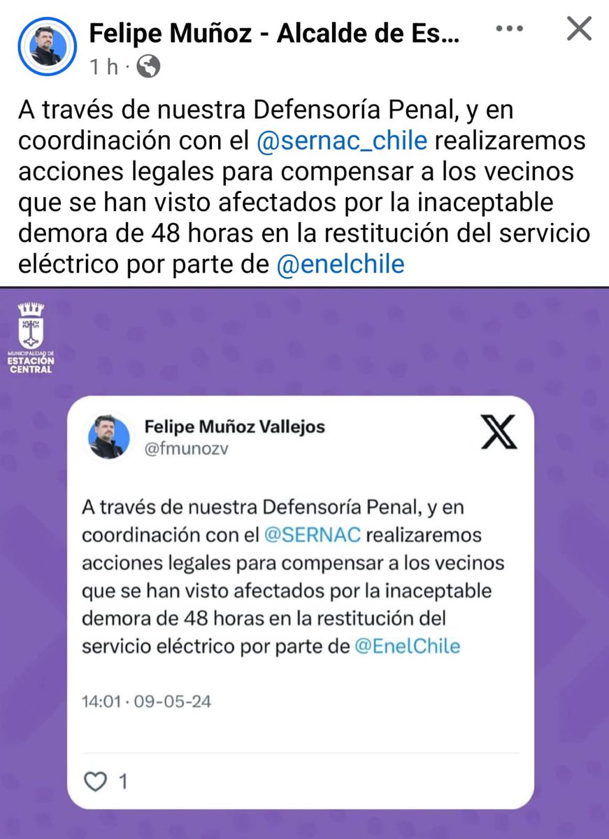 jositamaya's tweet photo. Ya po @Enel_Informa_CL danos solución al corte, hasta nuestro alcalde colaborando con los vecinos por lo ineficientes en la reposición de la luz. https://t.co/XsaG44JZav