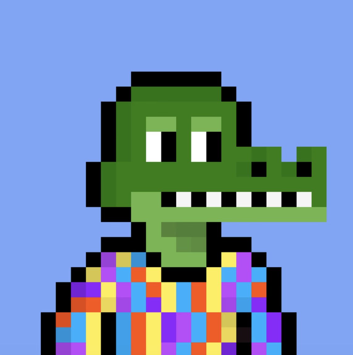 Today's @Nakamigos featured trait: Croc Total Supply: 495 Floor Price: .177 Naked: @_seacasa Biggie: @DadMod_xyz Crown: @BakiXBT Space Croc: anon wallet Pixel Perfect Gosh Darn Nakamigos.