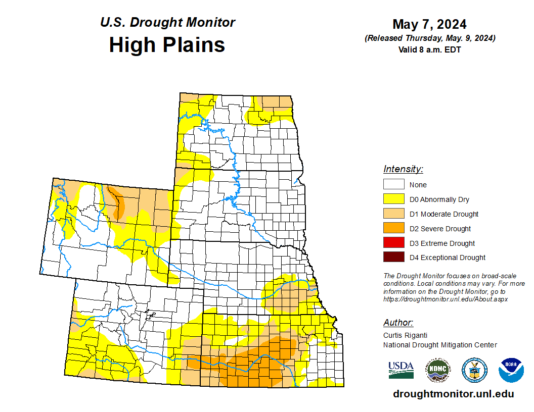 🌾 In eastern parts of KS, NE and ND, heavy rains continued the recent wet pattern, leading to improvements in ongoing drought and abnormal dryness. However, flash drought conditions in western & central KS severely impacted wheat crops. drought.gov #DroughtMonitor