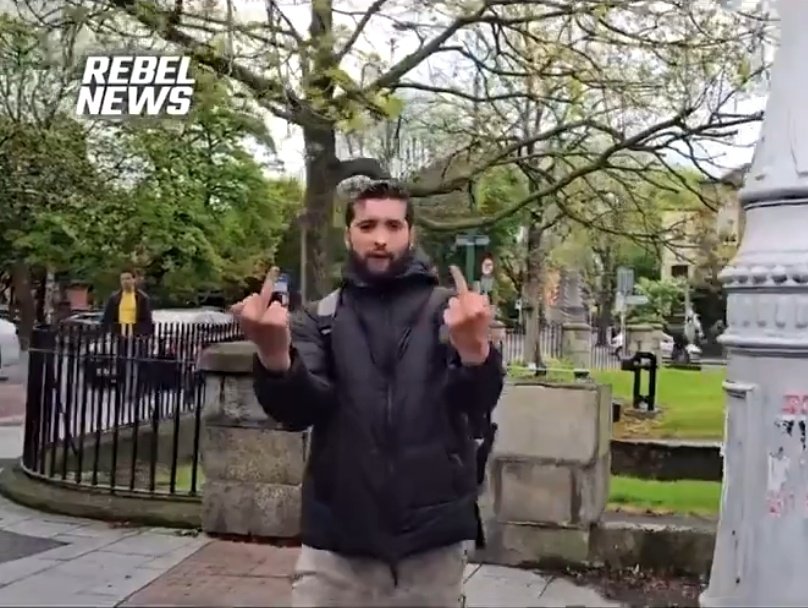 A vulnerable aspiring doctor expresses his gratitude to the Irish taxpayer, using sign language.