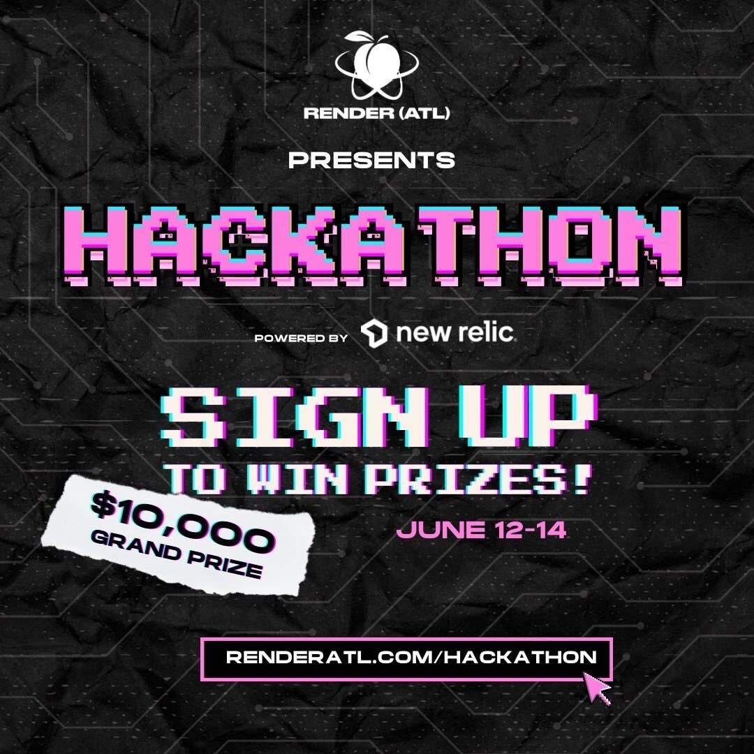 WE’RE GIVING AWAY $10K @RenderATL 💰 Signup to compete in the @RenderATL 2024 Hackathon for a chance to win $10k and other prizes. 👇🏾 RenderATL.com/hackathon