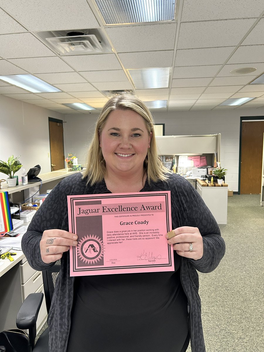 Great recognizing <a href="/AshwaubenonHS/">Ashwaubenon High</a> staff with Jaguar Excellence awards for the month of April. #AshwaubenonSD #WellDeserved #WeAreASD #StrongerTogether