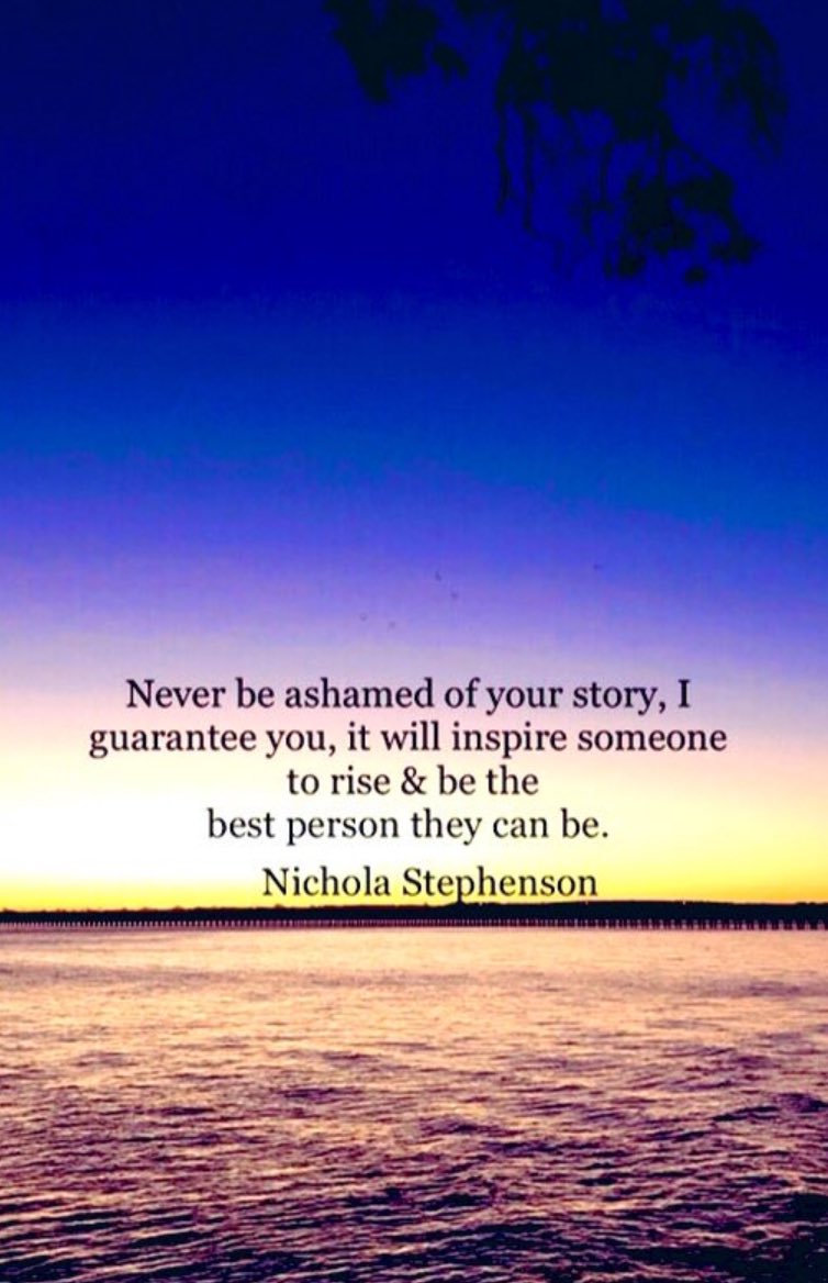 Never be ashamed of your story, I guarantee you, it will inspire someone to rise & be the best person they can be 

#positive #mentalhealth #mindset #joytrain #successtrain #thinkbigsundaywithmarsha #thrivetogether