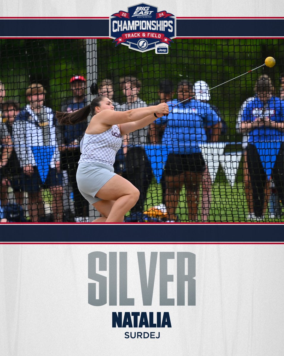 Kicking it off hammer style🔨🔥

Natalia Surdej gets the Huskies going with a silver medal in the hammer throw tossing a 59.06m result!

#BleedBlue