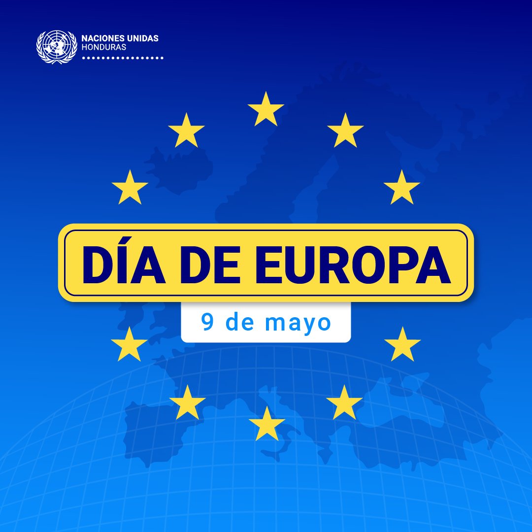 🇪🇺🇺🇳 ¡Felicidades @UEenHonduras en este #DíaDeEuropa! Gracias por ser un socio clave de Naciones Unidas para el desarrollo, la paz y la asistencia humanitaria en Honduras 💙 Reconocemos y aplaudimos la unión del continente europeo y su compromiso por crear un futuro sostenible.