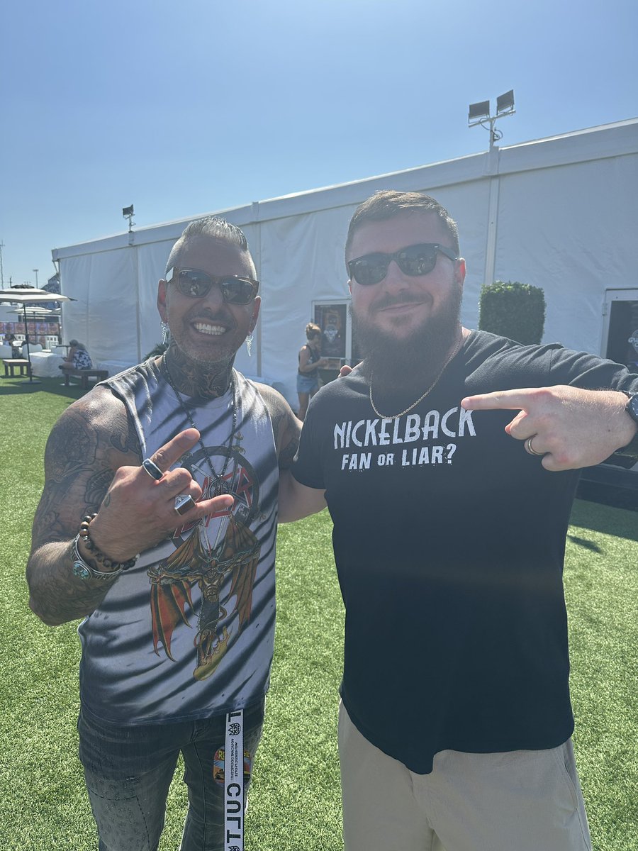 With my bro Jose Mangin at Welcome to Rockville. Dude does so much for rock and metal. 🤘🏁