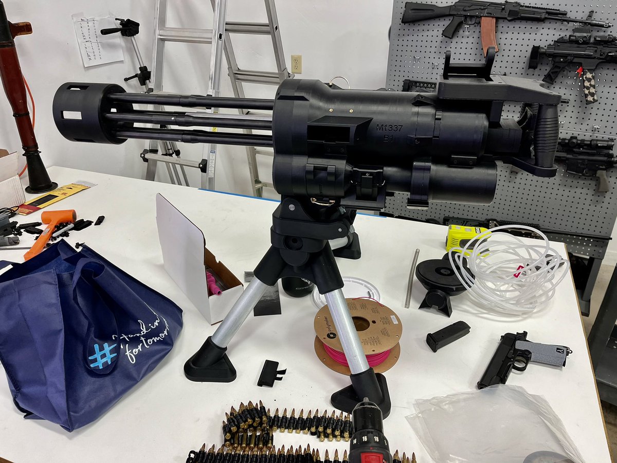 Cool argument,

But this is a 3D printed 5.56x45 mini-gun.