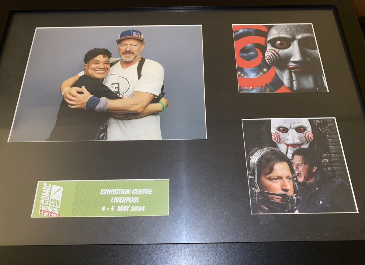 Lied again… 

First time ever at a Con I splashed out on frames for my Photo Ops ☺️

Just need to decide where to hang ‘em

@comconliverpool 

#costasmandylor #saw #sawx #markhoffman #ComicConLiverpool #happyplace #billythepuppet