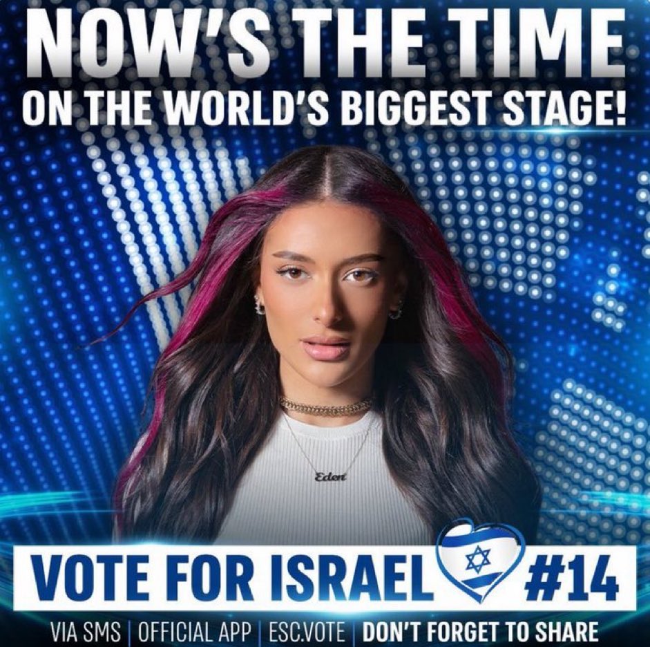 Voting #14 for Israel isn’t just voting for the best song. It’s voting against bullying, intimidation, and threats of violence on the streets of Europe. Voting Israel is resistance. ✊🏽